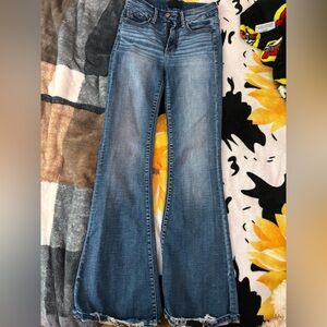 Buckle Blue Flare Wide Leg Jeans